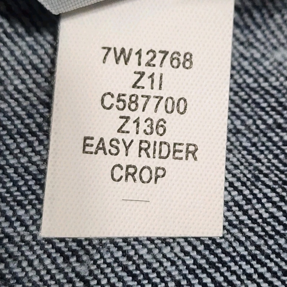 Lucky Brand Jeans Womens 8/29 Blue Denim Dark Wash Easy Rider Crop 33x26 Casual - Picture 12 of 13